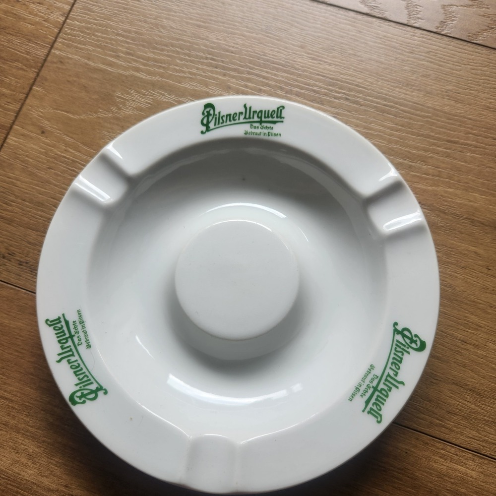 Vtg Emil Sahm German Breweriana Pilsner Urquell Porcelain Ashtray Cigar RARE